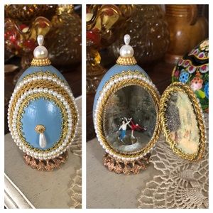 Handmade Vintage Faberge Style Decorated Egg